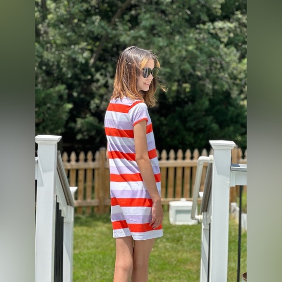 J.Crew Crewcuts Girls' striped T-shirt dress size 10 - Picture 2 of 7
